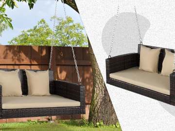 Walmart Is Selling a $241 Wicker Porch Swing for Just $109, and Shoppers Say It