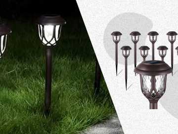 These Solar Outdoor Walkway Lights Are Over 50% Off at Walmart, and They Create the 