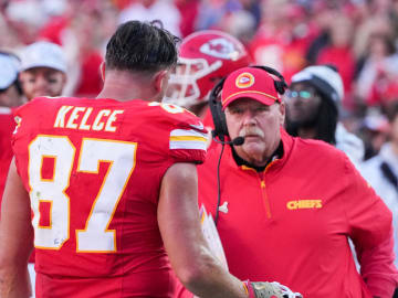 Andy Reid Reacts To Sideline Altercation With Travis… 