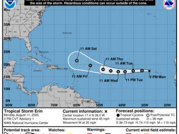 Tropical Storm Erin Is About to Become the First Hurricane of the 2025 Season. Here’s Who Could Be In… 