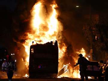 Metro Bus Explodes on Video in Chaos of Dodgers World Series… 