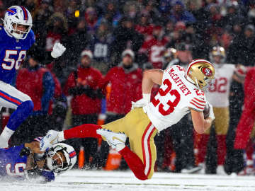 Die-hard 49ers fan Mia DeCamilla was ruthlessly shoved, though thankfully uninjured, by a fan from the opposing team during her first NFL game.