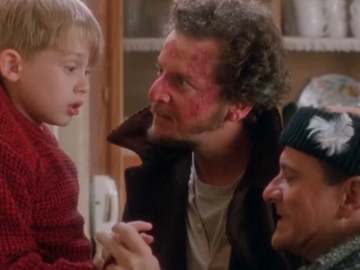The moment occurred when he accidentally bit his young costar.