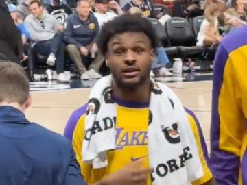 Bronny James Had 3-Word Response To Heckling… 