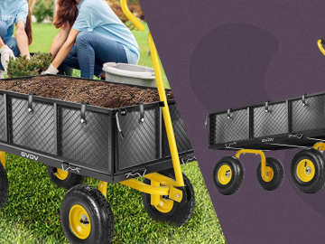 Walmart Is Selling a $200 Steel Garden Cart for $87, and It Makes Quick Work of Moving Soil, Pavers, and… 