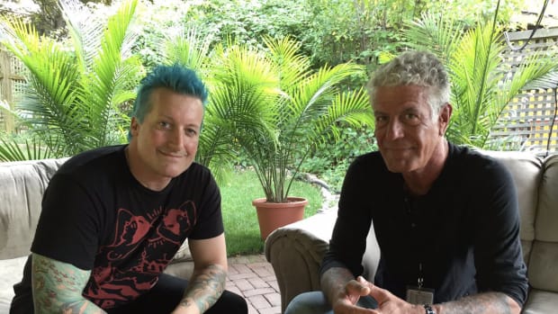 Anthony Bourdain and Tre Cool