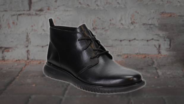 The Cole Haan 2.Zerogrand Chukka Boot, seen here in black, is on sale right now at Amazon
