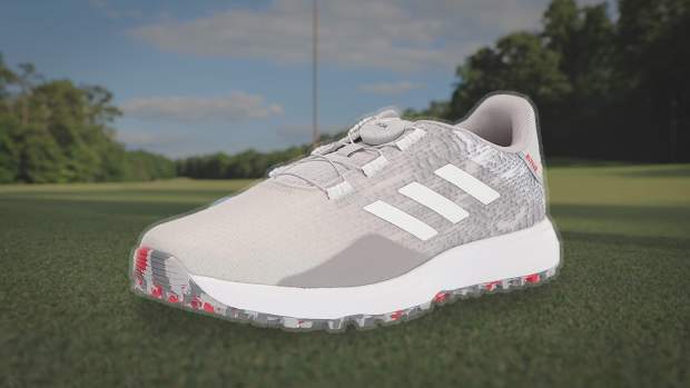 The Adidas S2G Boa Spikeless Golf Shoes in Grey Two/Footwear White are on sale right now at Amazon