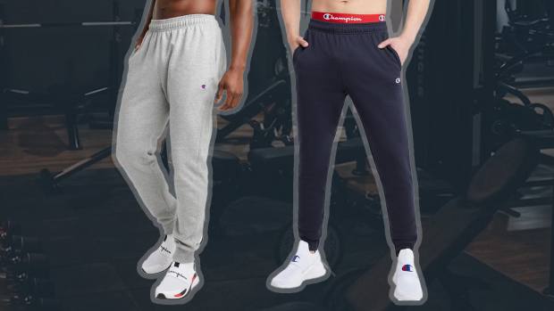 The Champion Powerblend Fleece Joggers are on sale right now at Amazon