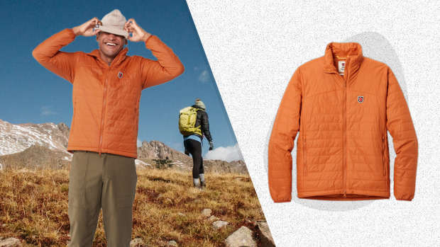 The Fjallraven Expedition X-Latt Insulated Jacket, in Terracotta Brown is on sale right now at REI