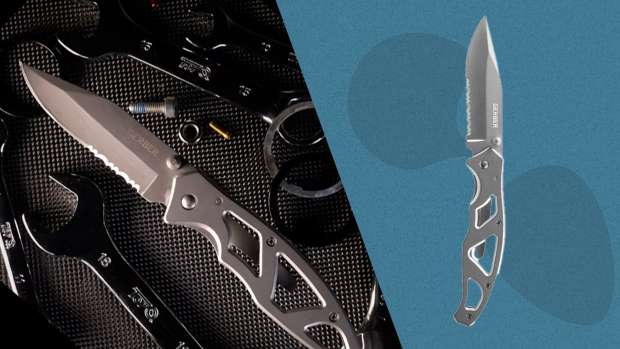 The Gerber Knives Paraframe II Folded Knife is on sale right now at Dick's Sporting Goods
