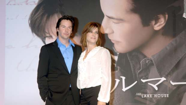 Keanu Reeves and Sandra Bullock during "The Lake House" Tokyo Press Conference at Grand Hyatt Tokyo in Tokyo, Japan. (Photo by Jun Sato/WireImage)