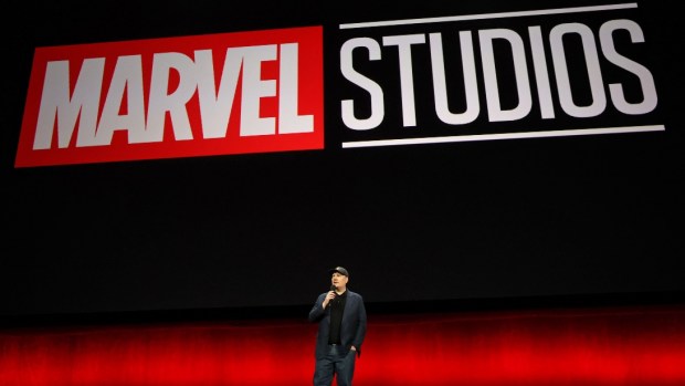 President of Marvel Studios Kevin Feige speaks onstage during the Walt Disney Studios presentation at Cinemacon in Las Vegas, Nevada on April 11, 2024.