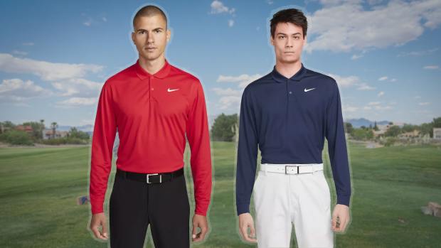 The Nike Dri-Fit Victory Long-Sleeve Golf Polo is on sale right now at PGA Tour Superstore
