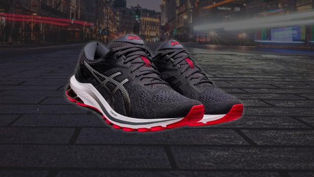 the asics men's gt-1000 10, seen here in gray and red, is on sale at Amazon
