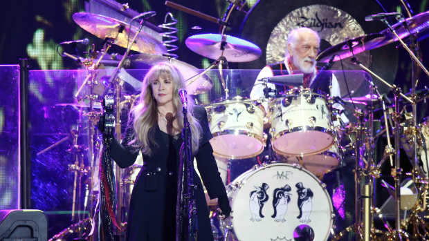 LAS VEGAS, NV - SEPTEMBER 21:  Mick Fleetwood and Stevie Nicks of Fleetwood Mac perform onstage during the 2018 iHeartRadio Music Festival - Day 1 held at T-Mobile Arena on September 21, 2018 in Las Vegas, Nevada.  (Photo by Michael Tran/FilmMagic)
