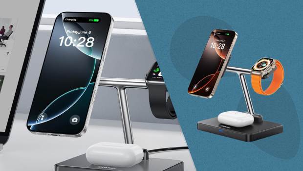 Dumterr 3-in-1 Foldable Wireless Charging Station