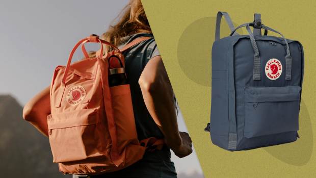 The Fjallraven Kanken Backpack, pictured here, is on sale now at Zappos.