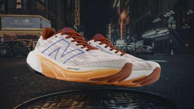 The New Balance Fresh Foam x Balos Running Shoes, pictured here, is on sale now at Joe’s New Balance Outlet.