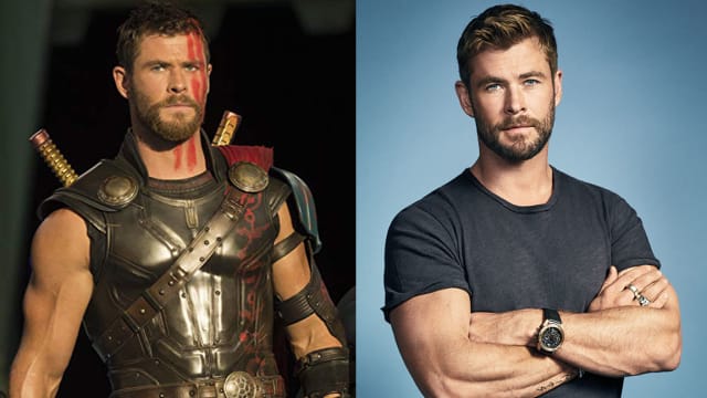 L: Chris Hemsworth as Thor, R: Chris Hemsworth / Michael Schwartz,