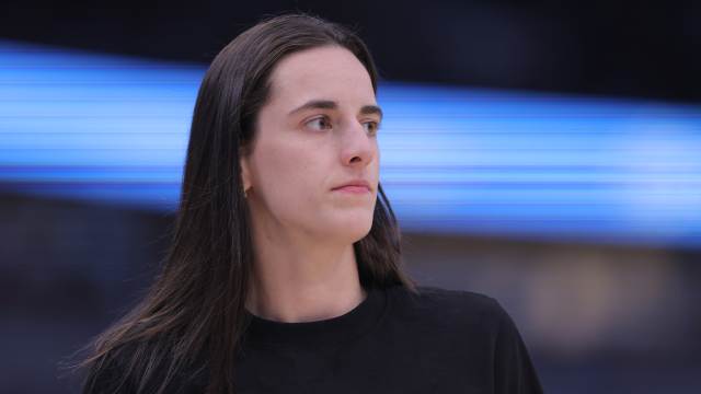 CHICAGO, IL - JUNE 07: Caitlin Clark #22 of the Indiana Fever looks on during the first half against the Chicago Sky on June 7, 2025 at the United Center in Chicago, Illinois. (Photo by Melissa Tamez/Icon Sportswire via Getty Images)