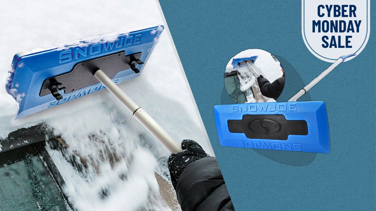 Snow Joe 2-in-1 Telescoping Auto Snow Broom + Ice Scraper