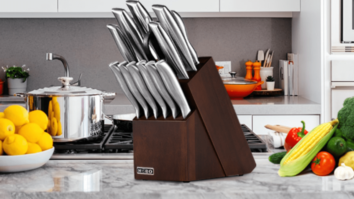 NANFANG BROTHERS 9 Pieces Kitchen Knife Set Sharpening for Chef's
