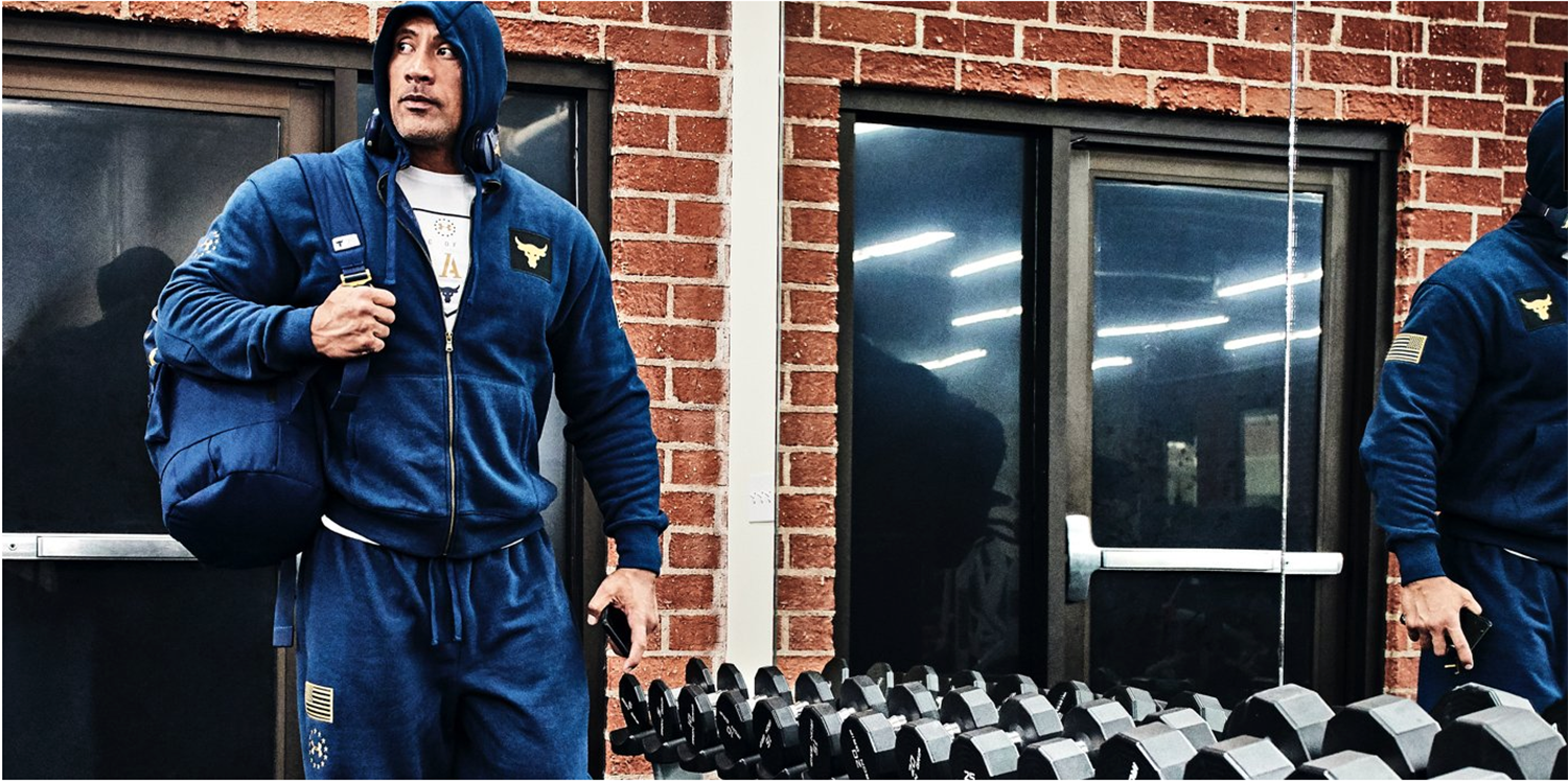 Спортивный костюм rock. Спортивный костюм under Armour Rock. Спортивный костюм Project Rock. Андер Армор скала Джонсон. Under Armour скала Джонсон одежда.