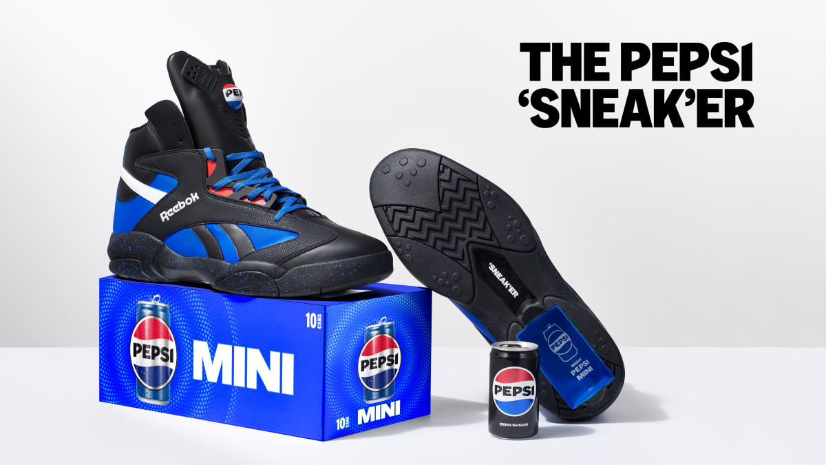 Shaq black on sale and blue shoes
