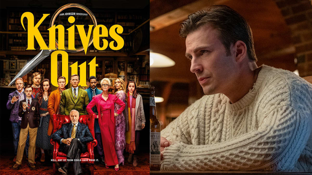 Knives Out Chris Evans Is a Prime Suspect in the New Hilarious