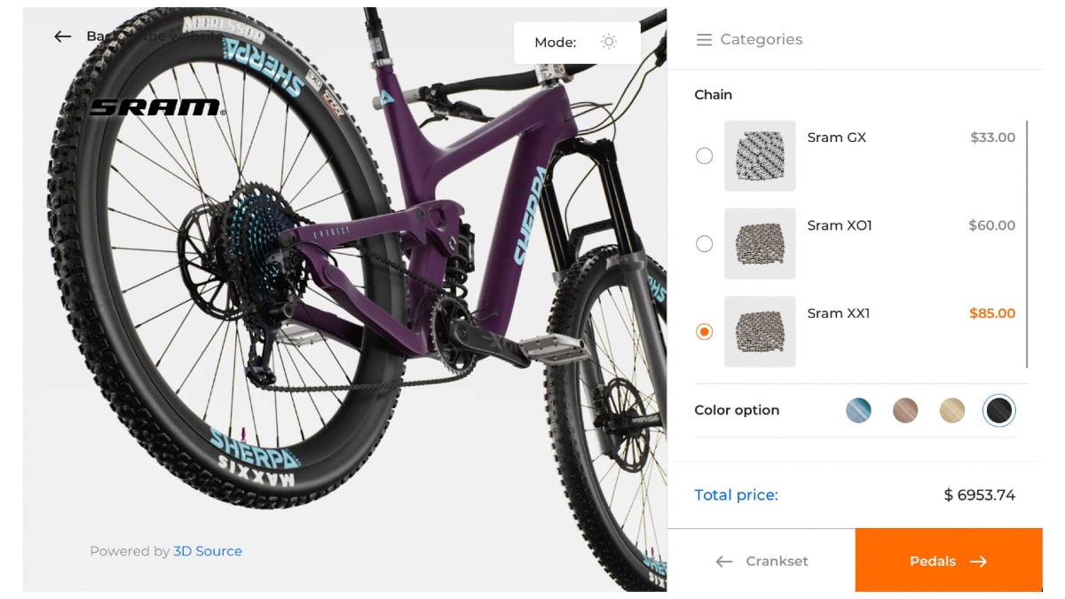 Mountain bike build list store