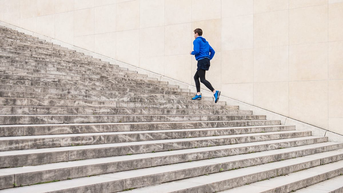 Running up and down stairs cheap cardio