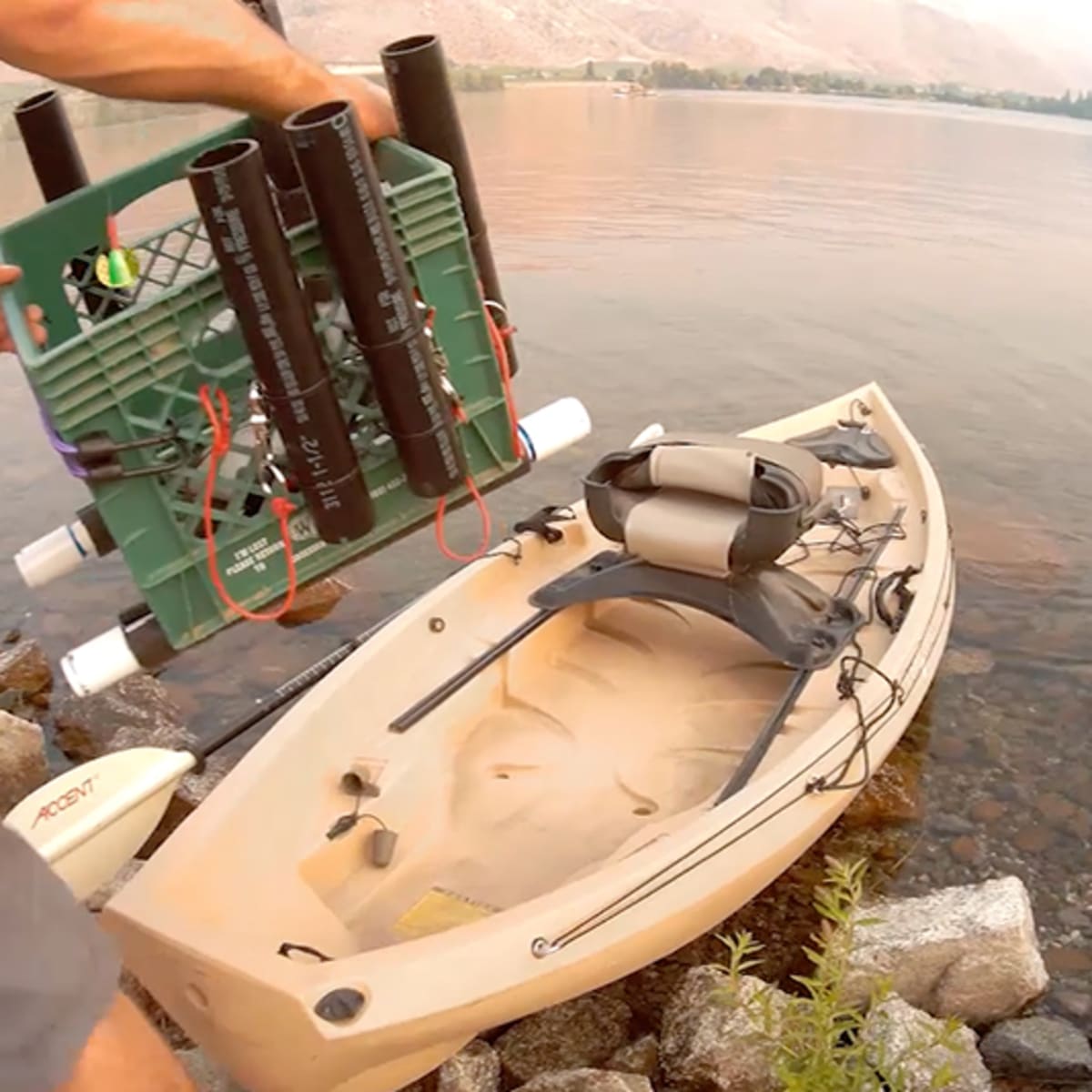 DIY Hacks: How to Rig a Milk Crate for Kayak Fishing - Men's Journal