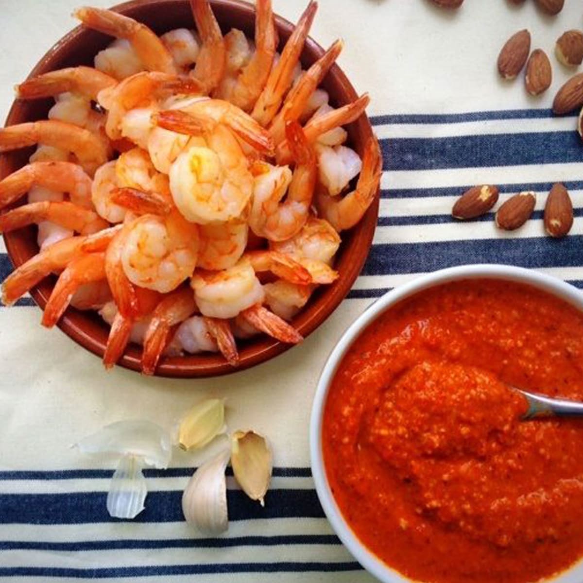 Jumbo Shrimp with Romesco Sauce Recipe