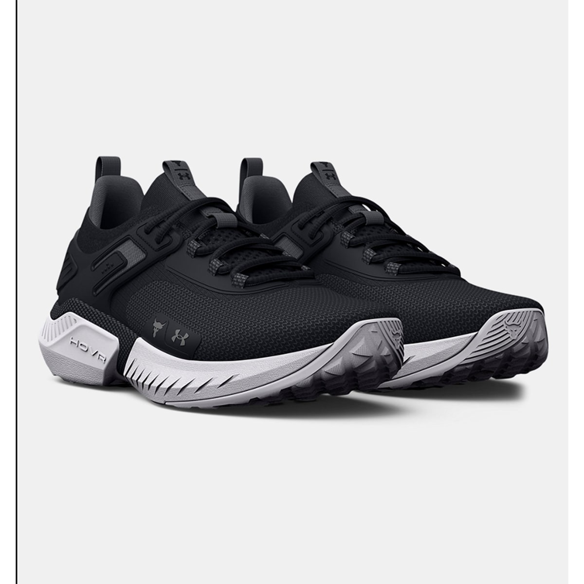 Under Armour UA Project Rock 5 Men's Training Shoes, Black / White / Pitch  Gray, 25.0 cm