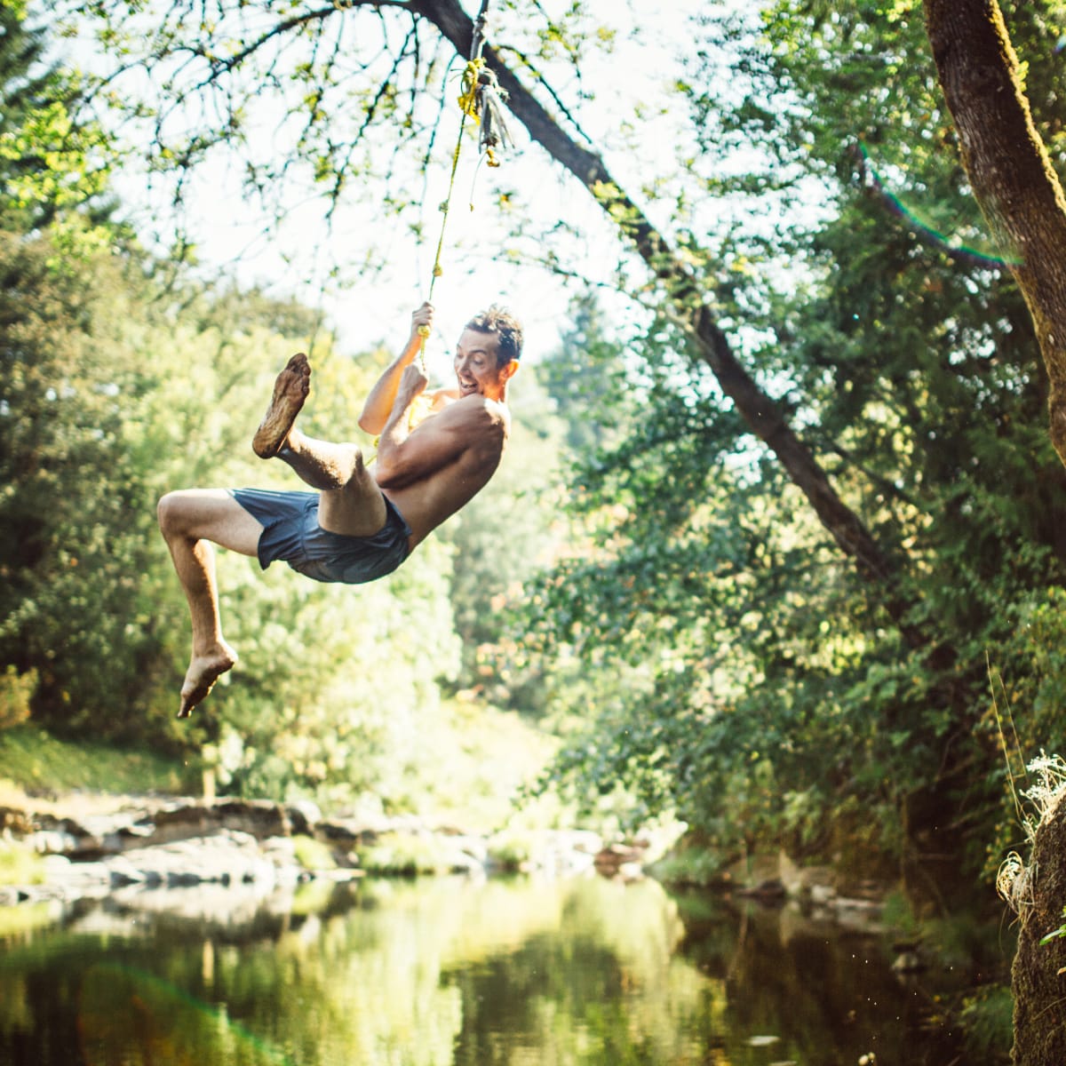 The Easiest Way to Build the Perfect Rope Swing - Men's Journal
