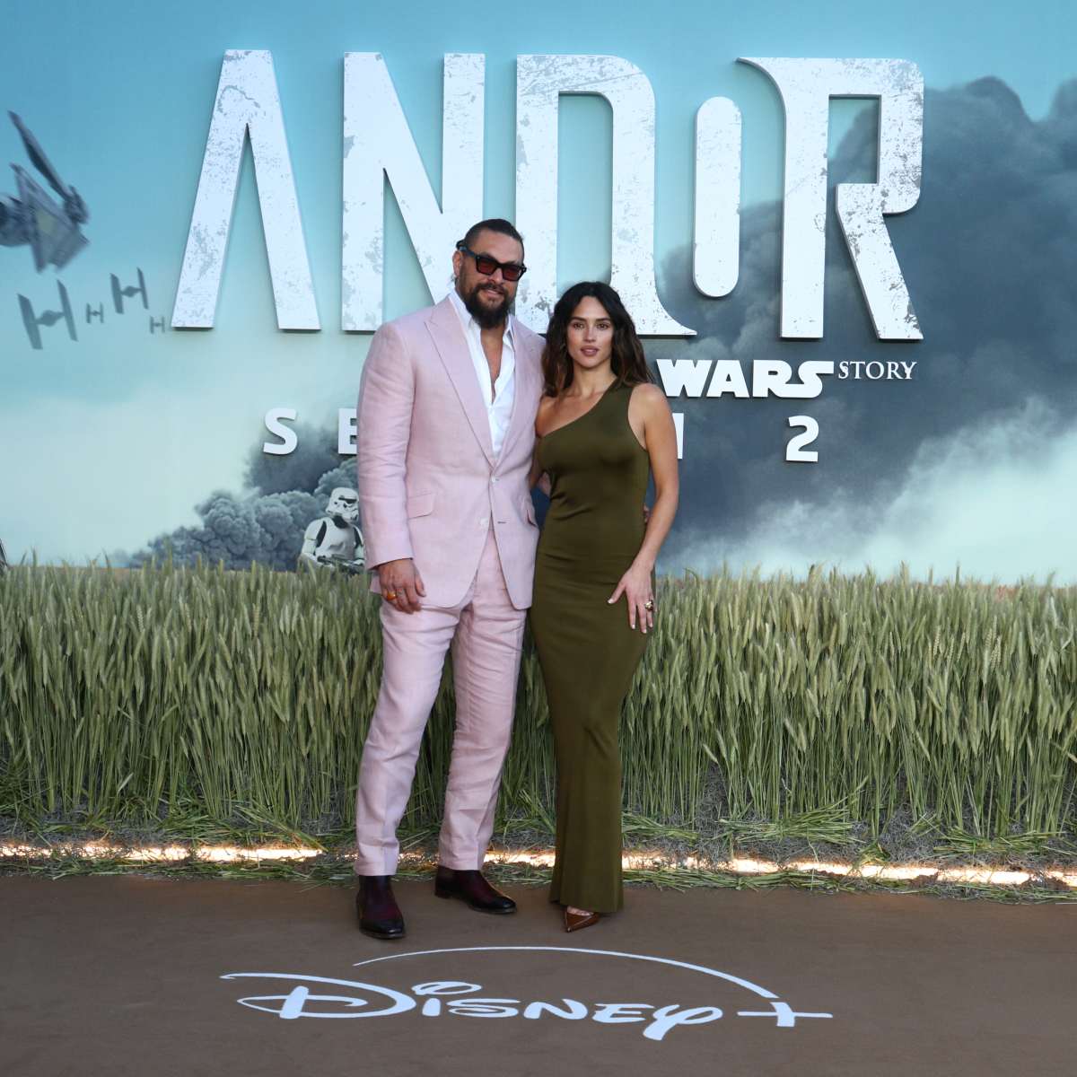 Jason Momoa and Adria Arjona Turn Heads in Coordinated Looks at Andor Premiere