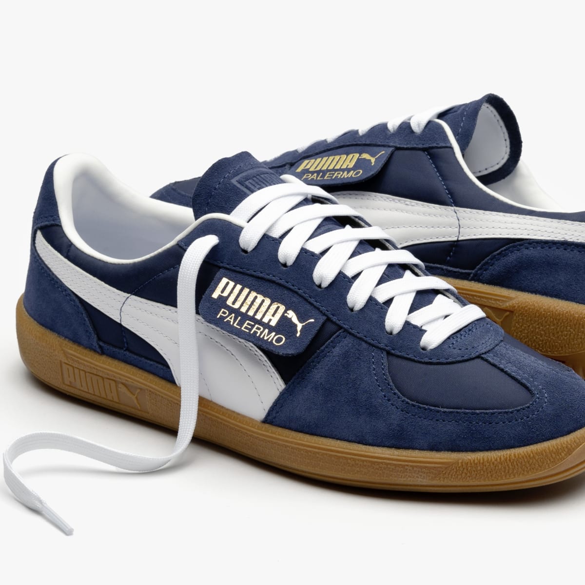 Green and blue pumas with clear bottom store