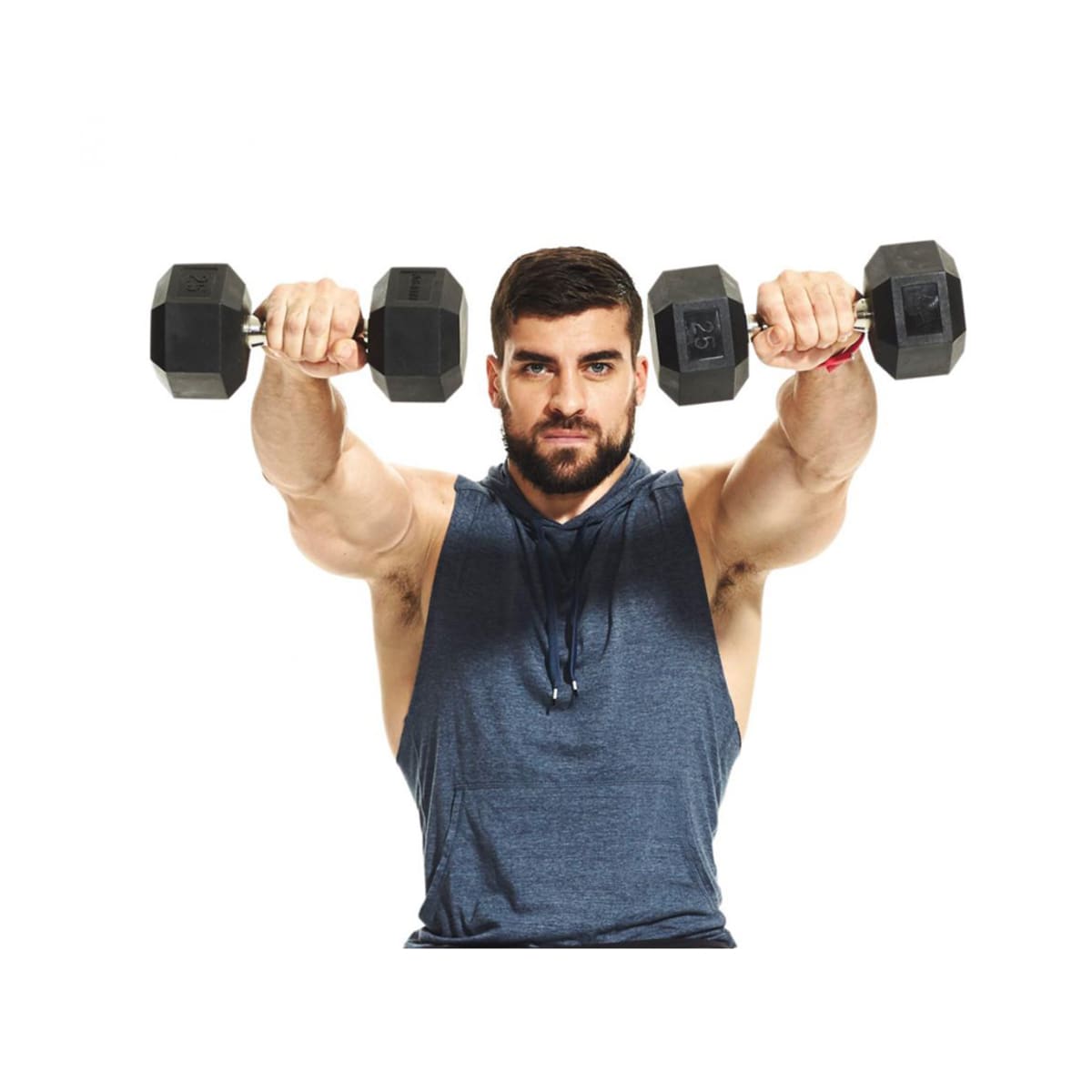 Dumbbell top shoulder squat