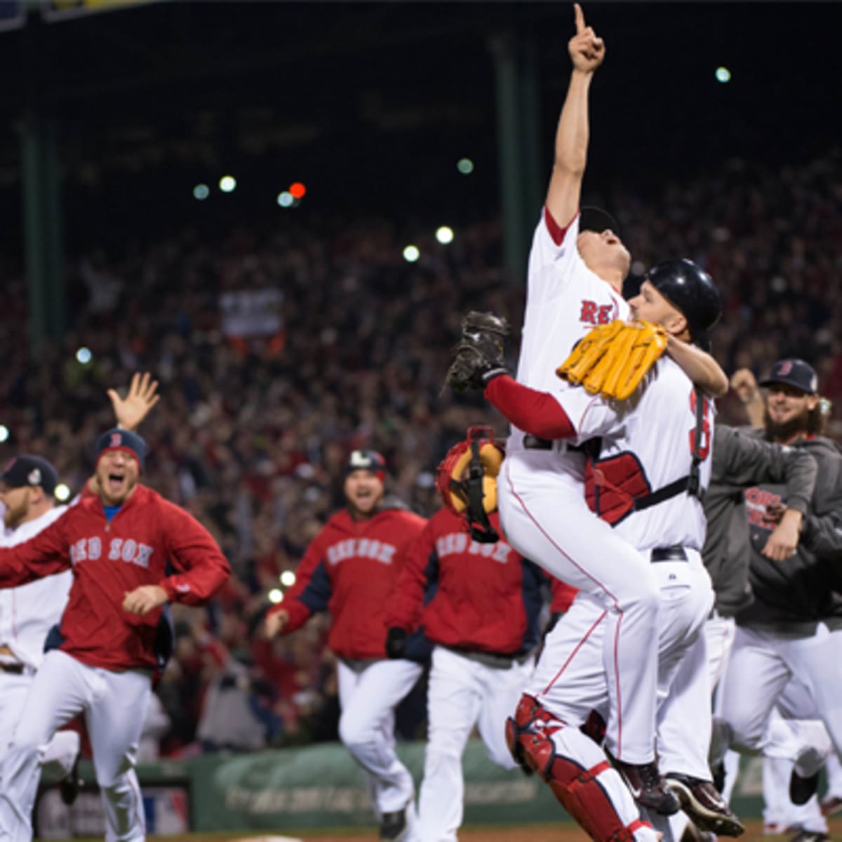 Nike red top sox world series