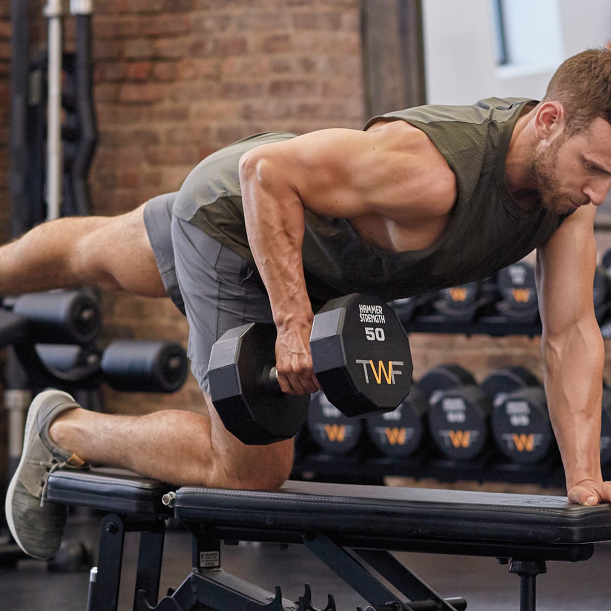 Hammer strength row with dumbbells deals