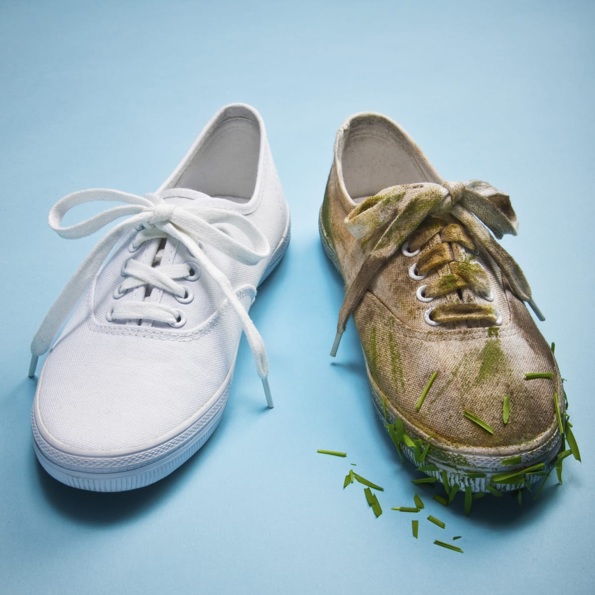 How to clean white muddy shoes on sale