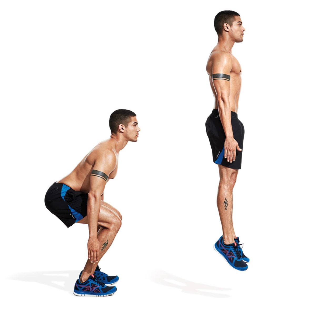 Push up squat new arrivals jump