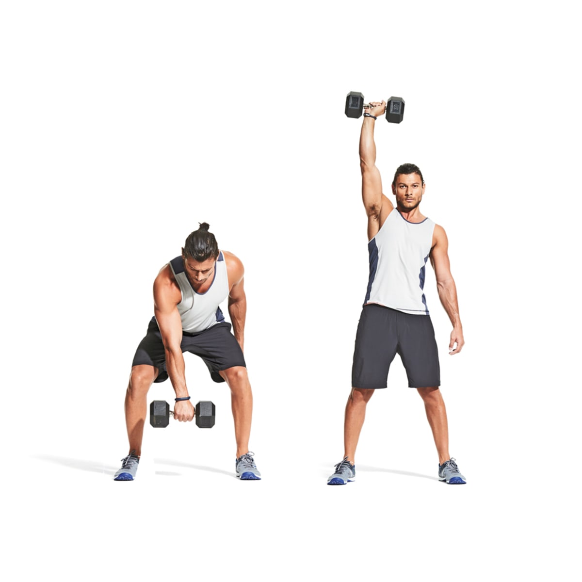 Dumbbell snatch top workout