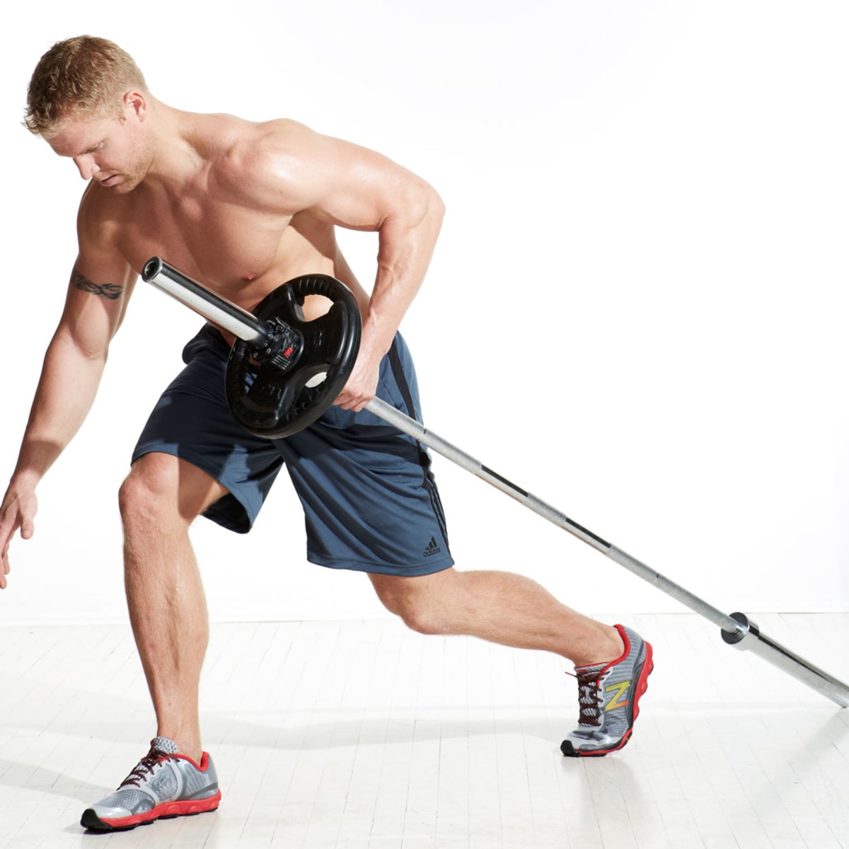 VIDEO Total Body With Only a Barbell Workout Men s Journal
