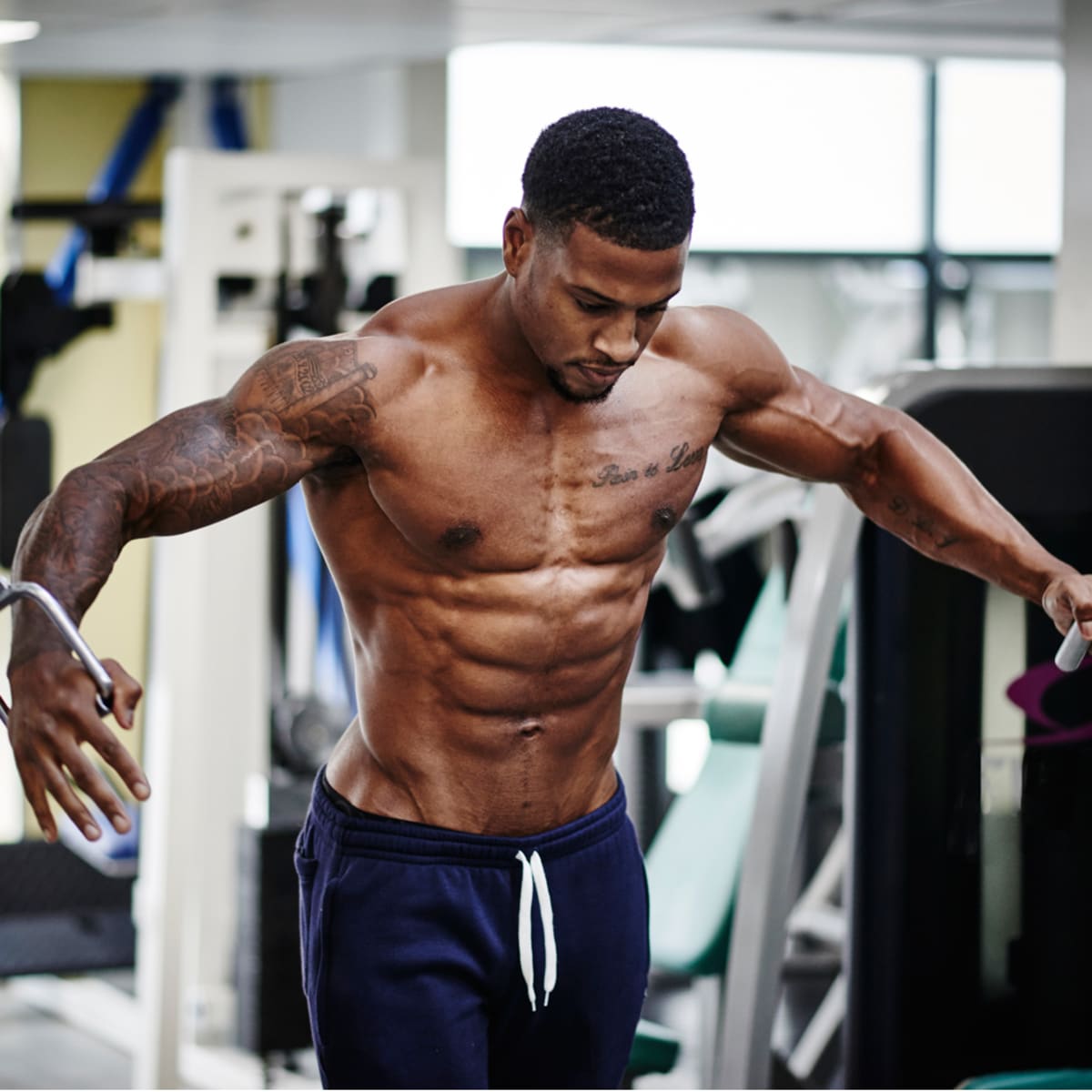 Chest workout best sale rowing machine