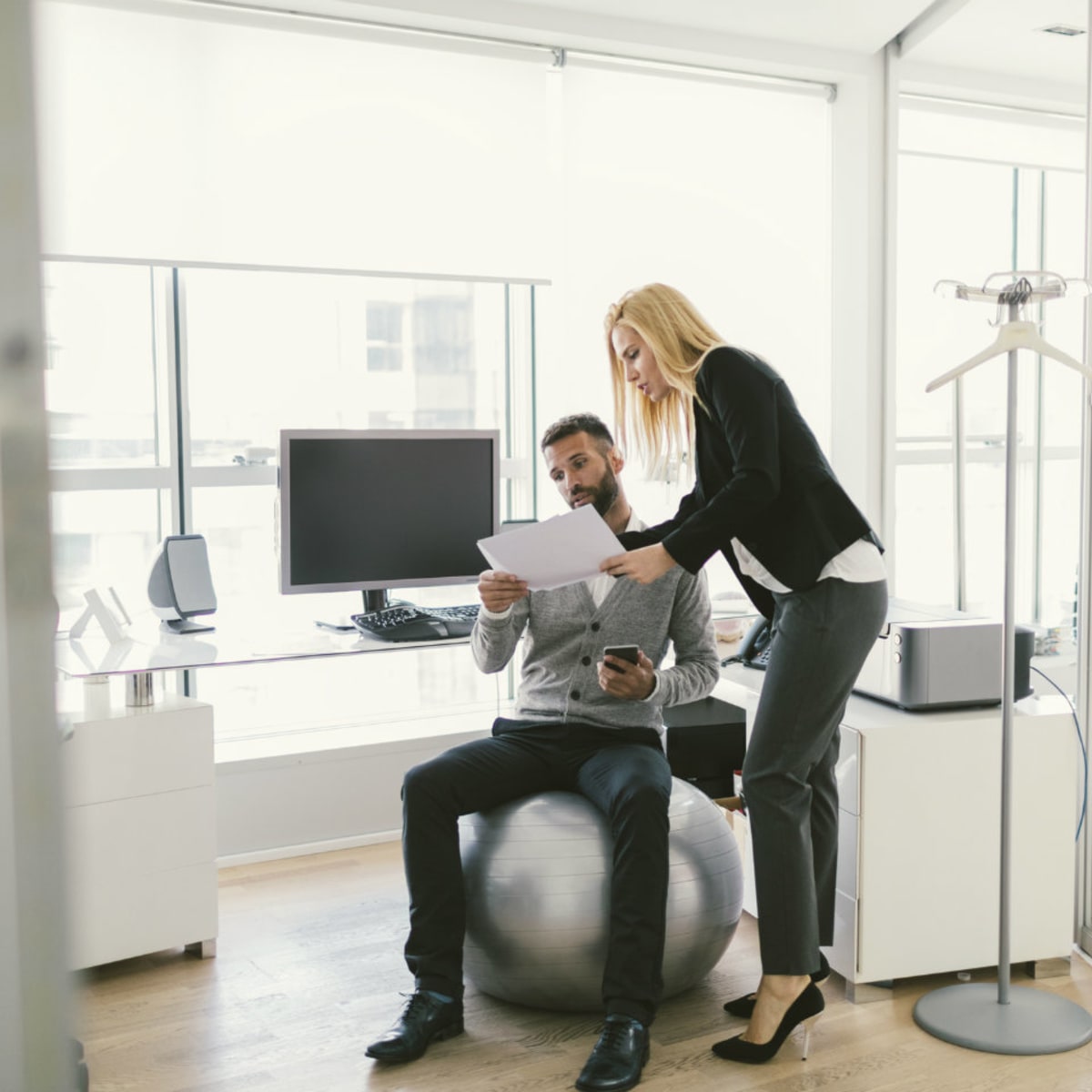 Swiss ball office top