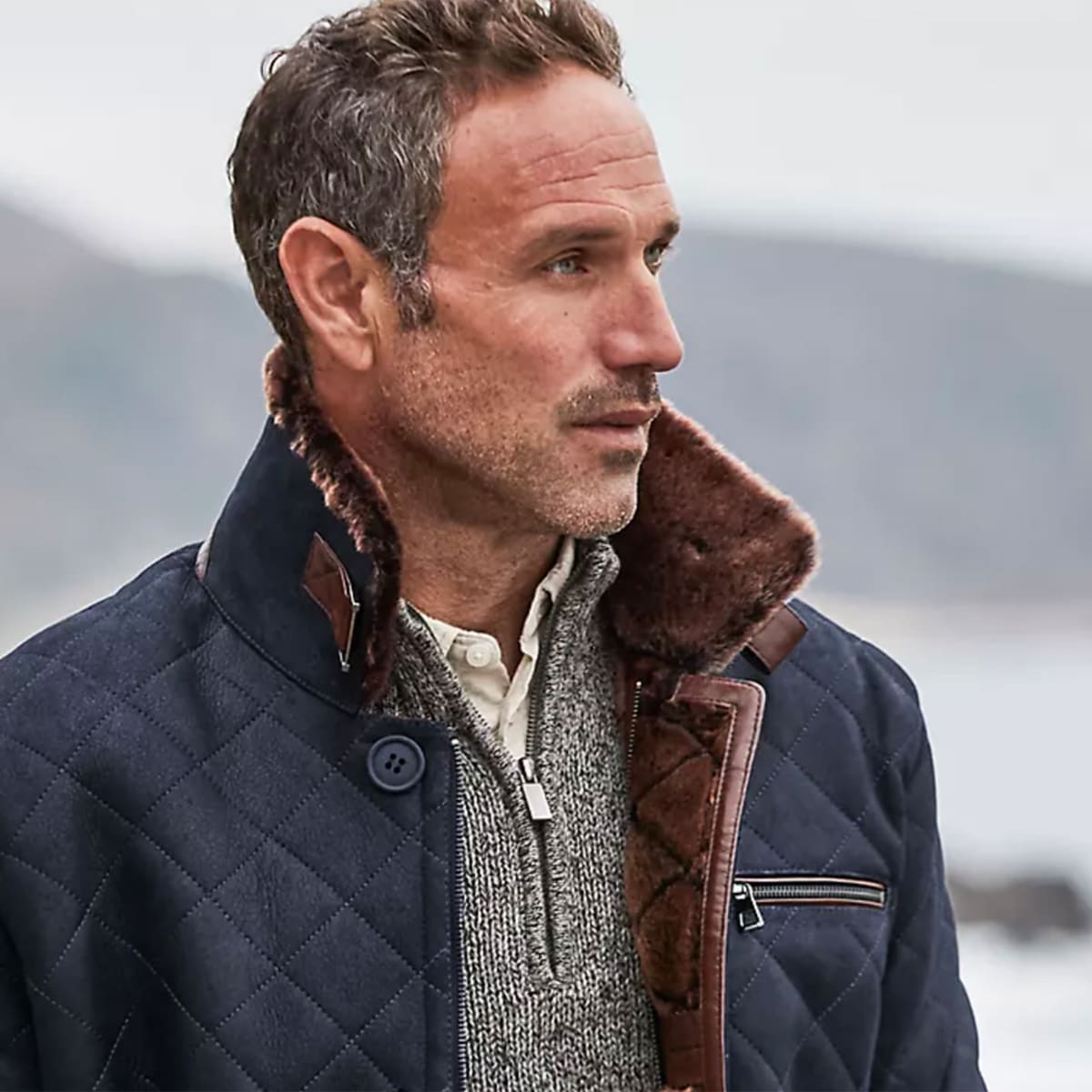 Hayes quilted spanish hot sale shearling sheepskin car coat