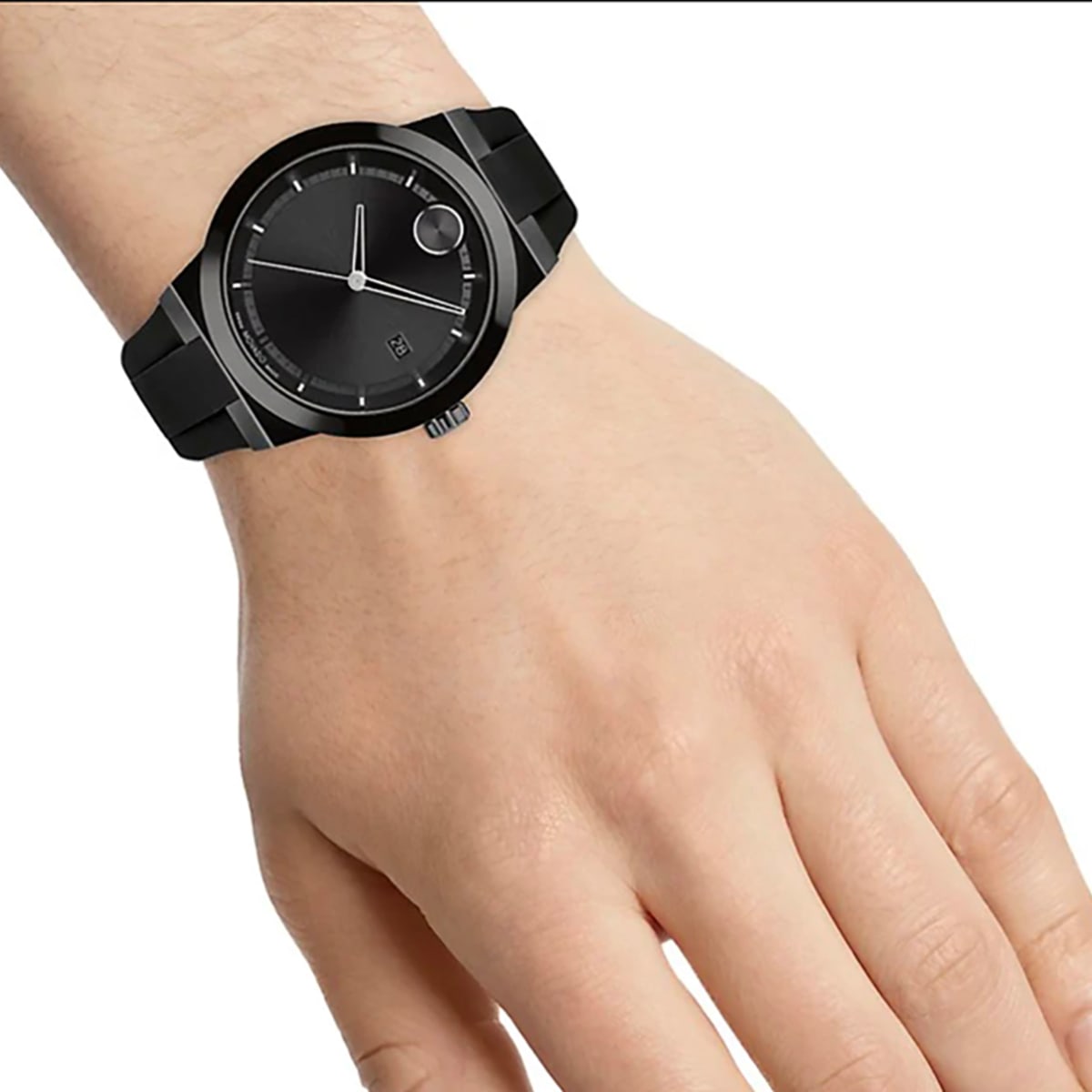Movado bold men's watch black online