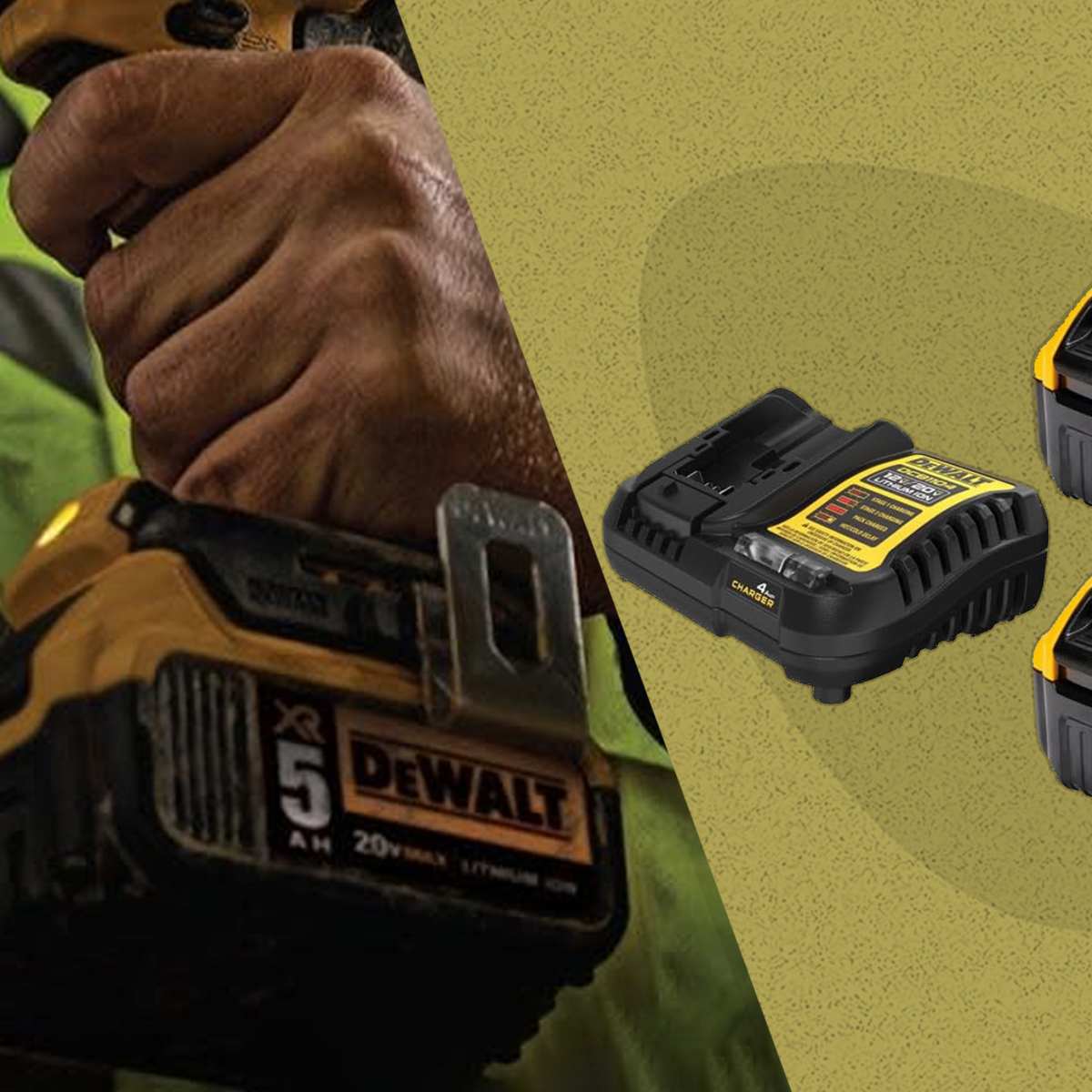 DeWalt s 20V Battery Kit Is Over 180 Off Right Now Men s Journal